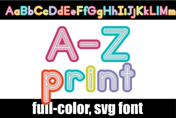 A-z Print: A Colorful Font for Creative Branding