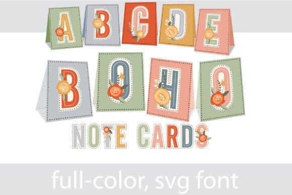 Boho Note Cards Font