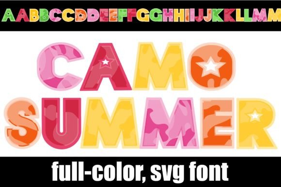 Camo Summer Font for Bold Design
