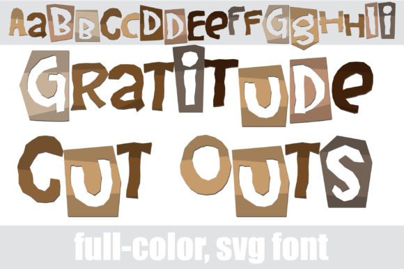 Gratitude Cut Outs Font