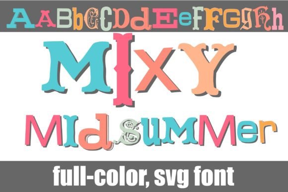 Mixy Midsummer: A Colorful Typeface for Creative Projects