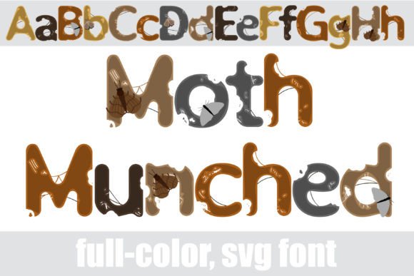Moth Munched Font: A Grungy Design Statement
