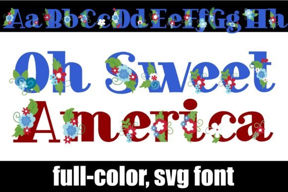 Oh Sweet America: A Bold Color Font for Creative Projects