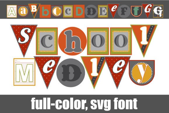 School Medley: A Color Font for Creative Play