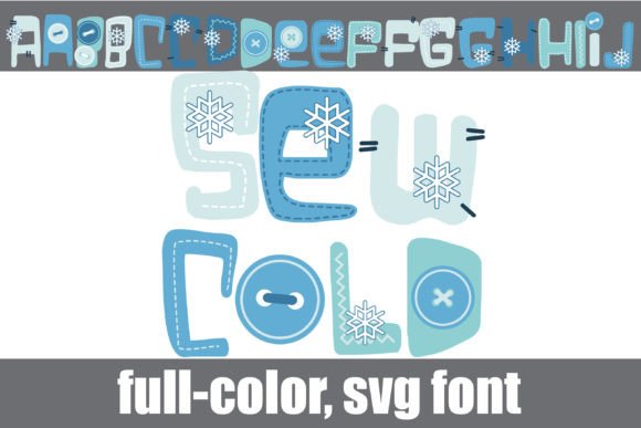 Sew Cold: A Bold, Colorful Display Font