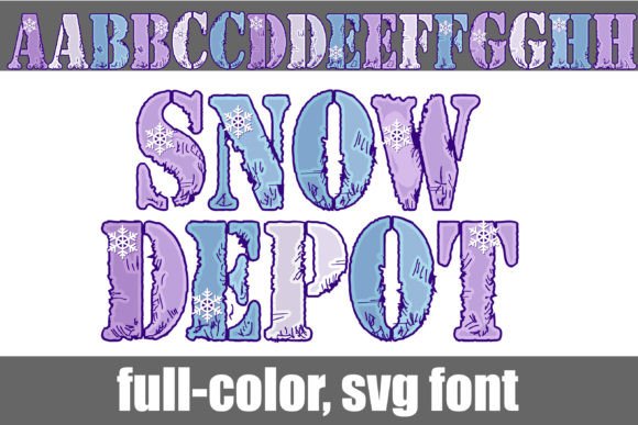 Snow Depot: A Bold, Colorful Display Font