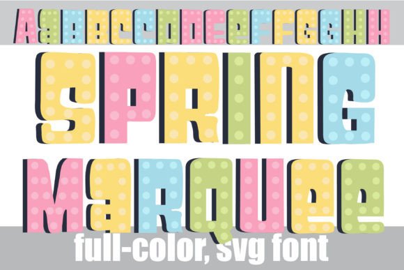 Spring Marquee Font: A Colorful Addition to Your Craft Projects